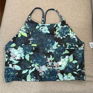 Old Navy Blue and Green floral Sports Bra XL